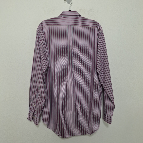 Ralph Lauren Men's Purple Multicolor Classic Fit Button Down Preppy Shirt Size L - Picture 6 of 10